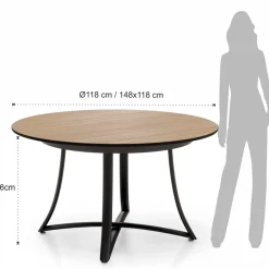 Viadurini Living Ausziehbare Esstische-Ausziehbarer runder Tisch mit MDF-Platte mit Laminatbezug - Apulien