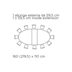 Viadurini Living Runde Tische-Ausziehbarer runder Wohnzimmertisch aus Laminat, hergestellt in Italien – Dollars