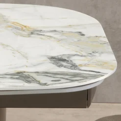 Viadurini Living Ausziehbare Esstische-Ausziehbarer Tisch 300 cm aus Metall und gesinterter Steinplatte - Taviria