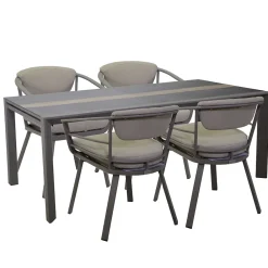 Viadurini in the Garden Gartentische Aus Aluminium|Ausziehbare Gartentische-Ausziehbarer Tisch 300 cm aus Aluminium mit HPL-Einsatz - Righello