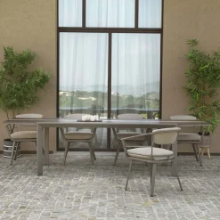 Viadurini in the Garden Gartentische Aus Aluminium|Ausziehbare Gartentische-Ausziehbarer Tisch 300 cm aus Aluminium mit HPL-Einsatz - Righello