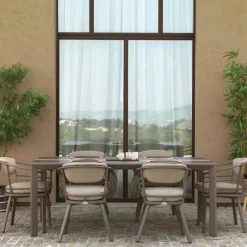 Viadurini in the Garden Gartentische Aus Aluminium|Ausziehbare Gartentische-Ausziehbarer Tisch 300 cm aus Aluminium mit HPL-Einsatz - Righello