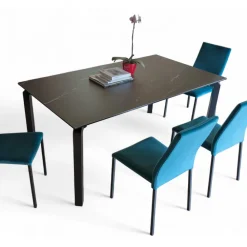 Viadurini Living Ausziehbare Esstische-Ausziehbarer Tisch 240 cm aus Metall und Glaskeramikplatte - Lumera