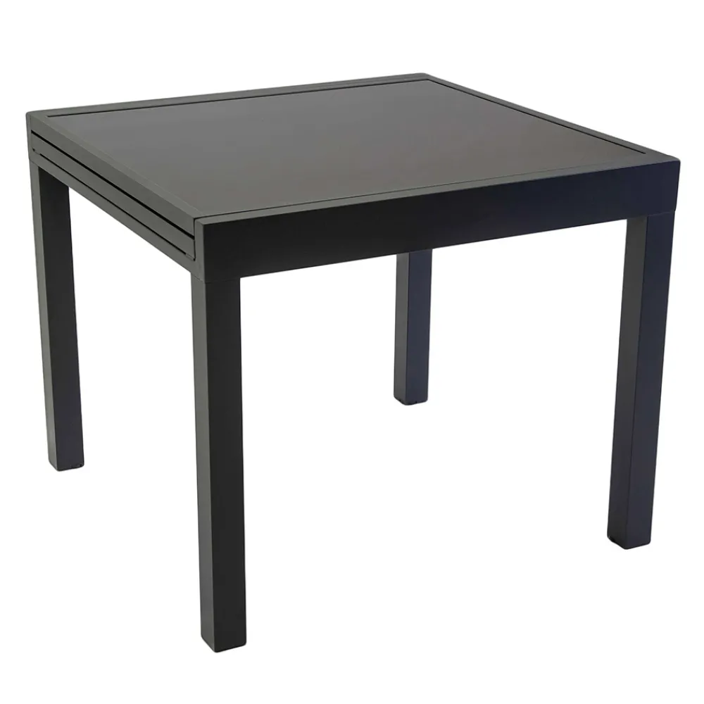 Viadurini in the Garden Gartentische Aus Aluminium|Ausziehbare Gartentische-Ausziehbarer Tisch 180 cm oder 220 cm mit gehärteter Glasplatte - Cartellina