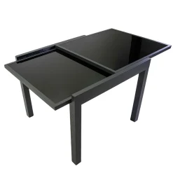 Viadurini in the Garden Gartentische Aus Aluminium|Ausziehbare Gartentische-Ausziehbarer Tisch 180 cm oder 220 cm mit gehärteter Glasplatte - Cartellina