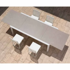 Viadurini in the Garden Gartentische Aus Aluminium|Ausziehbare Gartentische-Ausziehbarer Tisch 340 cm Speisen im Freien aus Aluminium und Glas oder Laminam - Julie