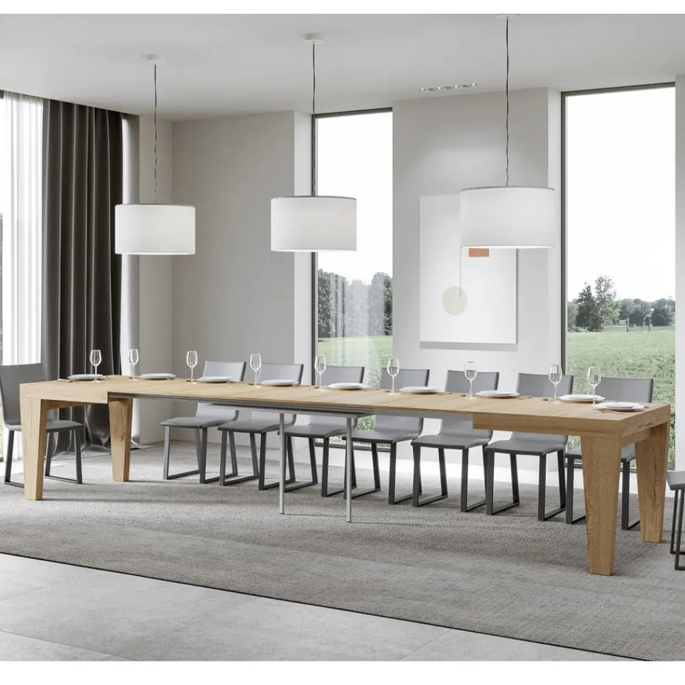 Viadurini Living Ausziehbare Esstische-Ausziehbarer Tisch auf 440 cm. Erhältlich in verschiedenen Ausführungen – Berg