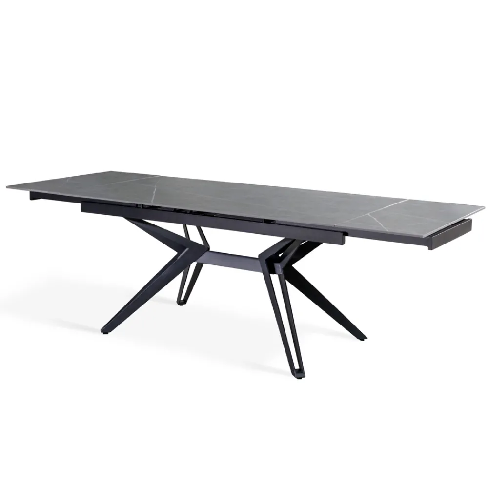 Viadurini Living Ausziehbare Esstische-Ausziehbarer Tisch auf 240 cm aus Keramik und Metall – Bouquet