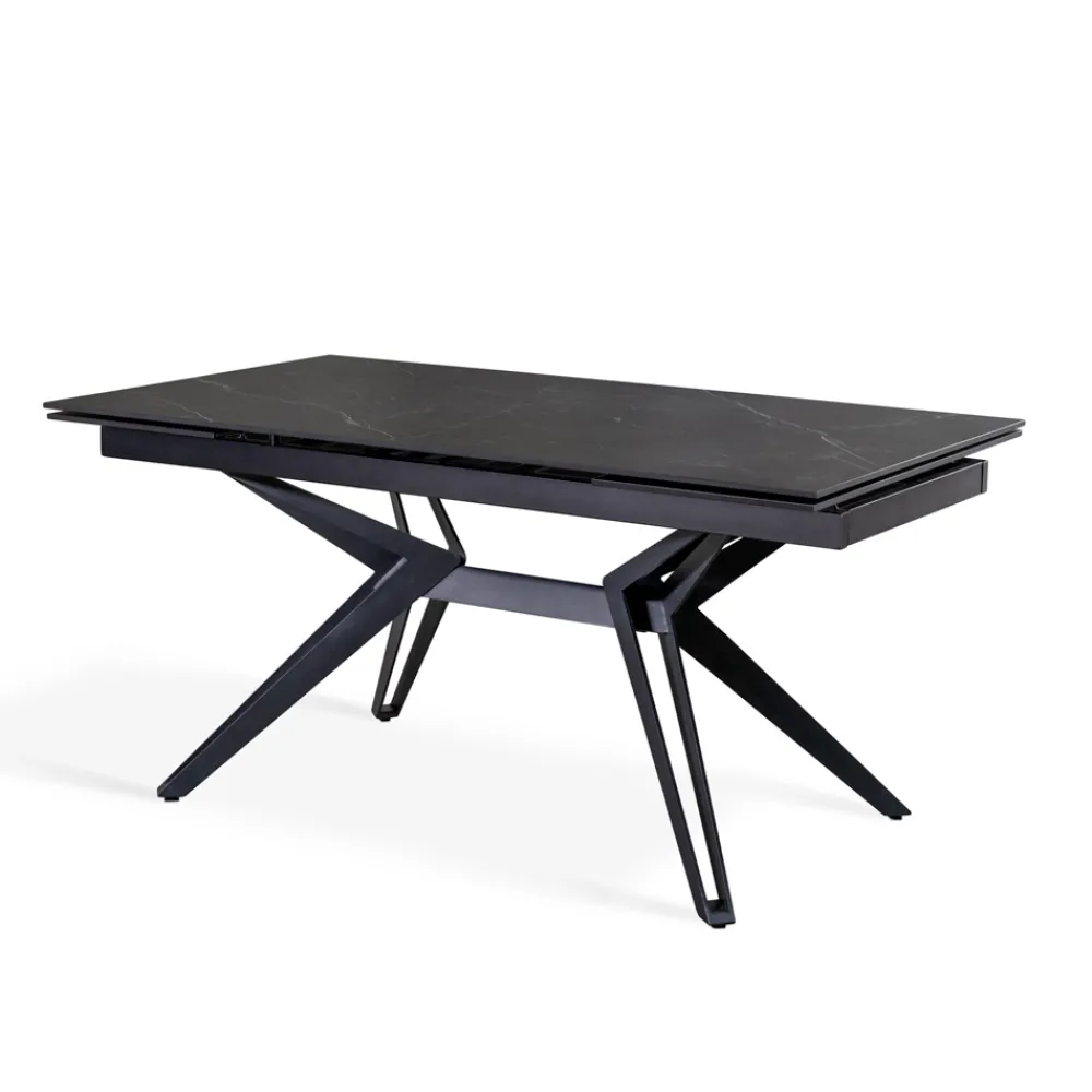 Viadurini Living Ausziehbare Esstische-Ausziehbarer Tisch auf 240 cm aus Keramik und Metall – Bouquet