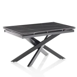 Viadurini Living Ausziehbare Esstische-Ausziehbarer Tisch auf 200 cm aus Keramik mit Marmoreffekt – Aisha