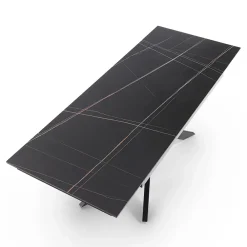 Viadurini Living Ausziehbare Esstische-Ausziehbarer Tisch auf 200 cm aus Keramik mit Marmoreffekt – Aisha