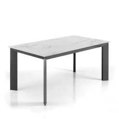 Viadurini Living Ausziehbare Esstische-Ausziehbarer Tisch auf 220 cm aus Keramik mit Marmoroberfläche – Berice