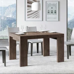 Viadurini Living Ausziehbare Esstische-Ausziehbarer Tisch auf 440 cm aus Mikropartikeln aus Holz, hergestellt in Italien – Baum