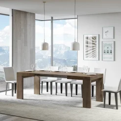 Viadurini Living Ausziehbare Esstische-Ausziehbarer Tisch auf 440 cm aus Mikropartikeln aus Holz, hergestellt in Italien – Baum