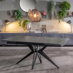 Viadurini Living Ausziehbare Esstische-Ausziehbarer Tisch auf 240 cm mit Keramik- und Metallgestell – Bouquet