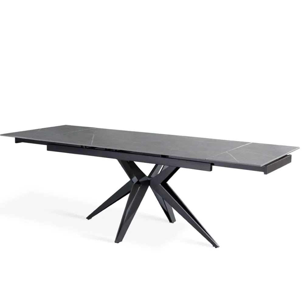 Viadurini Living Ausziehbare Esstische-Ausziehbarer Tisch auf 240 cm mit Keramik- und Metallgestell – Bouquet