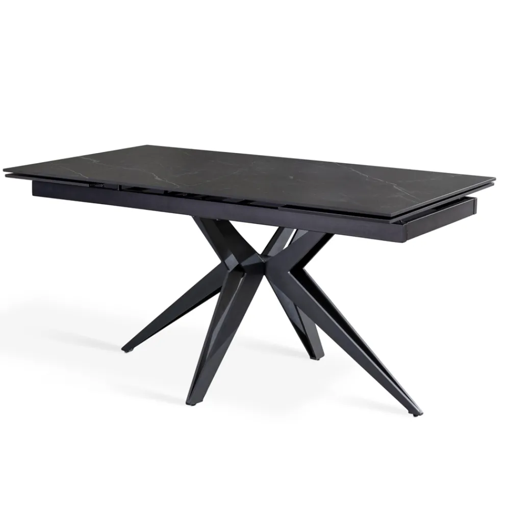 Viadurini Living Ausziehbare Esstische-Ausziehbarer Tisch auf 240 cm mit Keramik- und Metallgestell – Bouquet