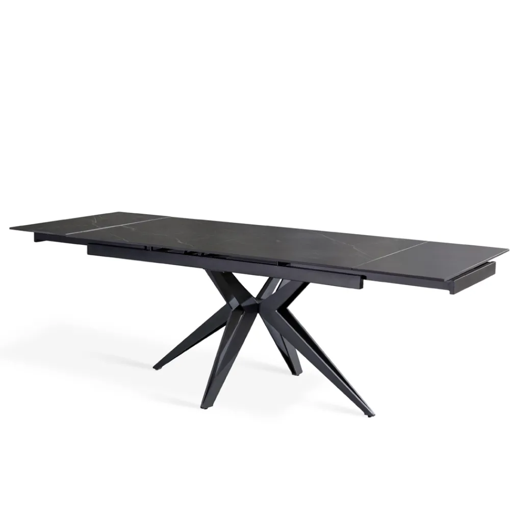 Viadurini Living Ausziehbare Esstische-Ausziehbarer Tisch auf 240 cm mit Keramik- und Metallgestell – Bouquet