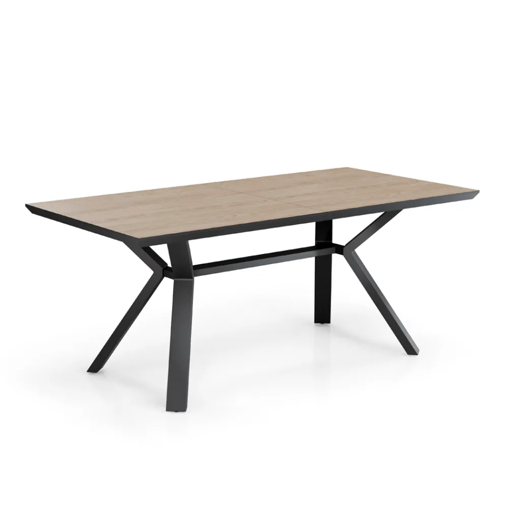 Viadurini Living Ausziehbare Esstische-Ausziehbarer Tisch auf 240 cm aus schwarzem Metall und MDF – Donzella