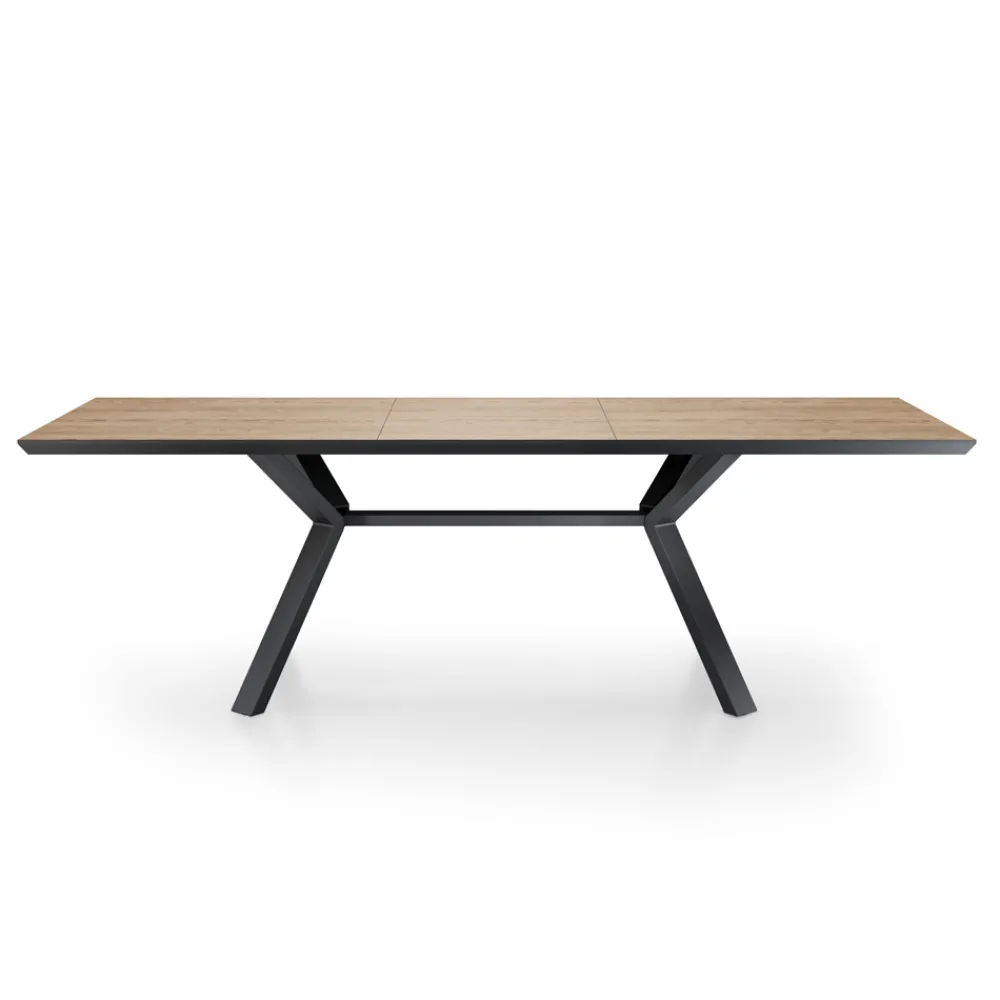 Viadurini Living Ausziehbare Esstische-Ausziehbarer Tisch auf 240 cm aus schwarzem Metall und MDF – Donzella