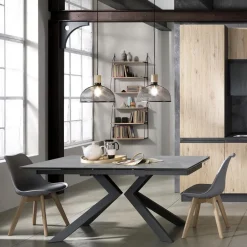 Viadurini Living Ausziehbare Esstische-Ausziehbarer Tisch auf 240 cm aus Keramik mit Marmor-Finish – Chlor