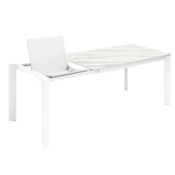 Viadurini Living Ausziehbare Esstische-Ausziehbarer Tisch auf 190 cm aus Keramik, Melamin und Metall – Sara