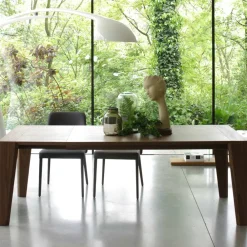 Viadurini Living Ausziehbare Esstische-Ausziehbarer Tisch auf 265 cm aus Canaletto-Walnussholz, hergestellt in Italien – Orchidea