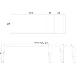 Viadurini Living Ausziehbare Esstische-Ausziehbarer Tisch auf 265 cm aus Canaletto-Walnussholz, hergestellt in Italien – Orchidea