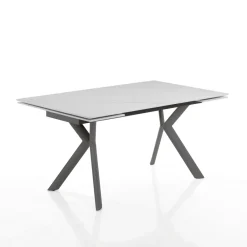 Viadurini Living Ausziehbare Esstische-Ausziehbarer Tisch auf 200 cm aus Keramik und Stahl – Belone