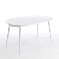 Viadurini Living Ausziehbare Esstische-Ausziehbarer Tisch auf 200 cm aus Metall und weißem MDF – Lobster