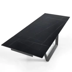 Viadurini Living Ausziehbare Esstische-Ausziehbarer Tisch auf 240 cm aus grauem Stahl – Bonito