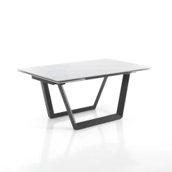 Viadurini Living Ausziehbare Esstische-Ausziehbarer Tisch auf 240 cm aus grauem Stahl – Bonito