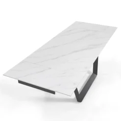 Viadurini Living Ausziehbare Esstische-Ausziehbarer Tisch auf 240 cm aus grauem Stahl – Bonito