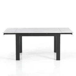 Viadurini Living Ausziehbare Esstische-Ausziehbarer Tisch auf 180 cm in weißem Marmor-Finish – Brotola