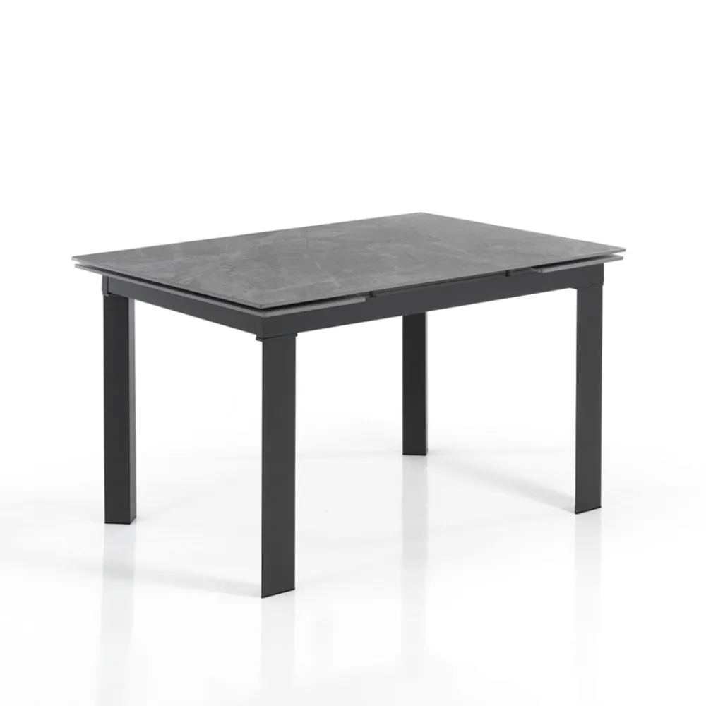 Viadurini Living Ausziehbare Esstische-Ausziehbarer Tisch auf 180 cm in weißem Marmor-Finish – Brotola