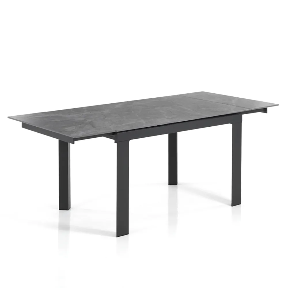 Viadurini Living Ausziehbare Esstische-Ausziehbarer Tisch auf 180 cm in weißem Marmor-Finish – Brotola