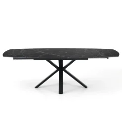 Viadurini Living Ausziehbare Esstische-Ausziehbarer Tisch auf 210 cm aus Stahl und Keramik – Bavosa