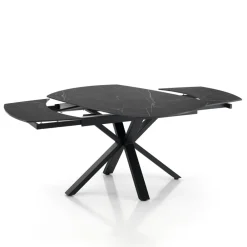 Viadurini Living Ausziehbare Esstische-Ausziehbarer Tisch auf 210 cm aus Stahl und Keramik – Bavosa