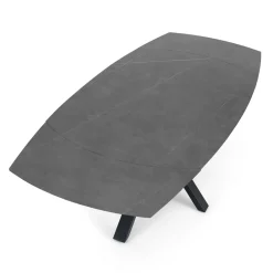 Viadurini Living Ausziehbare Esstische-Ausziehbarer Tisch auf 210 cm aus Stahl und Keramik – Bavosa