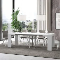 Viadurini Living Ausziehbare Esstische-Ausziehbarer Tisch auf 246 cm aus Mikropartikeln aus Holz, hergestellt in Italien – Baum