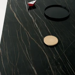 Viadurini Living Ausziehbare Esstische-Ausziehbarer Tisch auf 2,4 m aus Massivholz und Keramikplatte - Antares