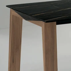 Viadurini Living Ausziehbare Esstische-Ausziehbarer Tisch auf 2,4 m aus Massivholz und Keramikplatte - Antares