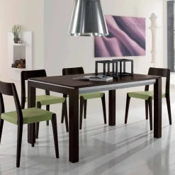 Viadurini Living Esstische Nach Mass|Ausziehbare Esstische-Ausziehbarer Tisch aus Eschenholz mit grau lackierten Seitenbändern - Ketla