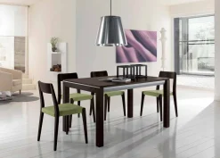 Viadurini Living Esstische Nach Mass|Ausziehbare Esstische-Ausziehbarer Tisch aus Eschenholz mit grau lackierten Seitenbändern - Ketla