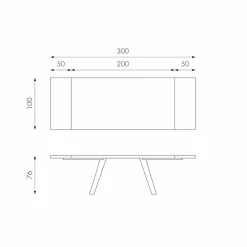 Viadurini Living Ausziehbare Esstische-Ausziehbarer Tisch aus Furnierholz Eiche und Metall schwarz Travis