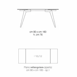 Viadurini Living Ausziehbare Esstische-Ausziehbarer Tisch aus Glas und Massivholz made in Italy, Dimitri
