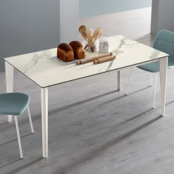 Viadurini Living Ausziehbare Esstische-Ausziehbarer Tisch aus Glaskeramik und Metallgestell in verschiedenen Ausführungen - Ariel