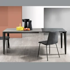 Viadurini Living Ausziehbare Esstische-Ausziehbarer Tisch aus Glaskeramik und Metallgestell in verschiedenen Ausführungen - Ariel