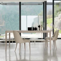 Viadurini Living Esstische Nach Mass|Ausziehbare Esstische-Ausziehbarer Tisch aus grauem natürlichem Nussholz, Design Matis