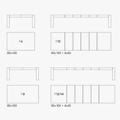 Viadurini Living Ausziehbare Esstische-Ausziehbarer Tisch aus klappbarem Melamin Made in Italy - Oky